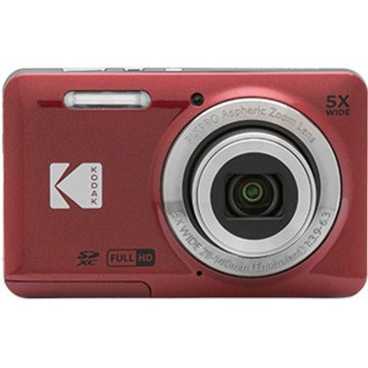 Kodak FZ55-RD PIXPRO 16.4 Megapixel Compact Camera, 5x Optical Zoom, Full HD Video, 2.7" LCD Screen
