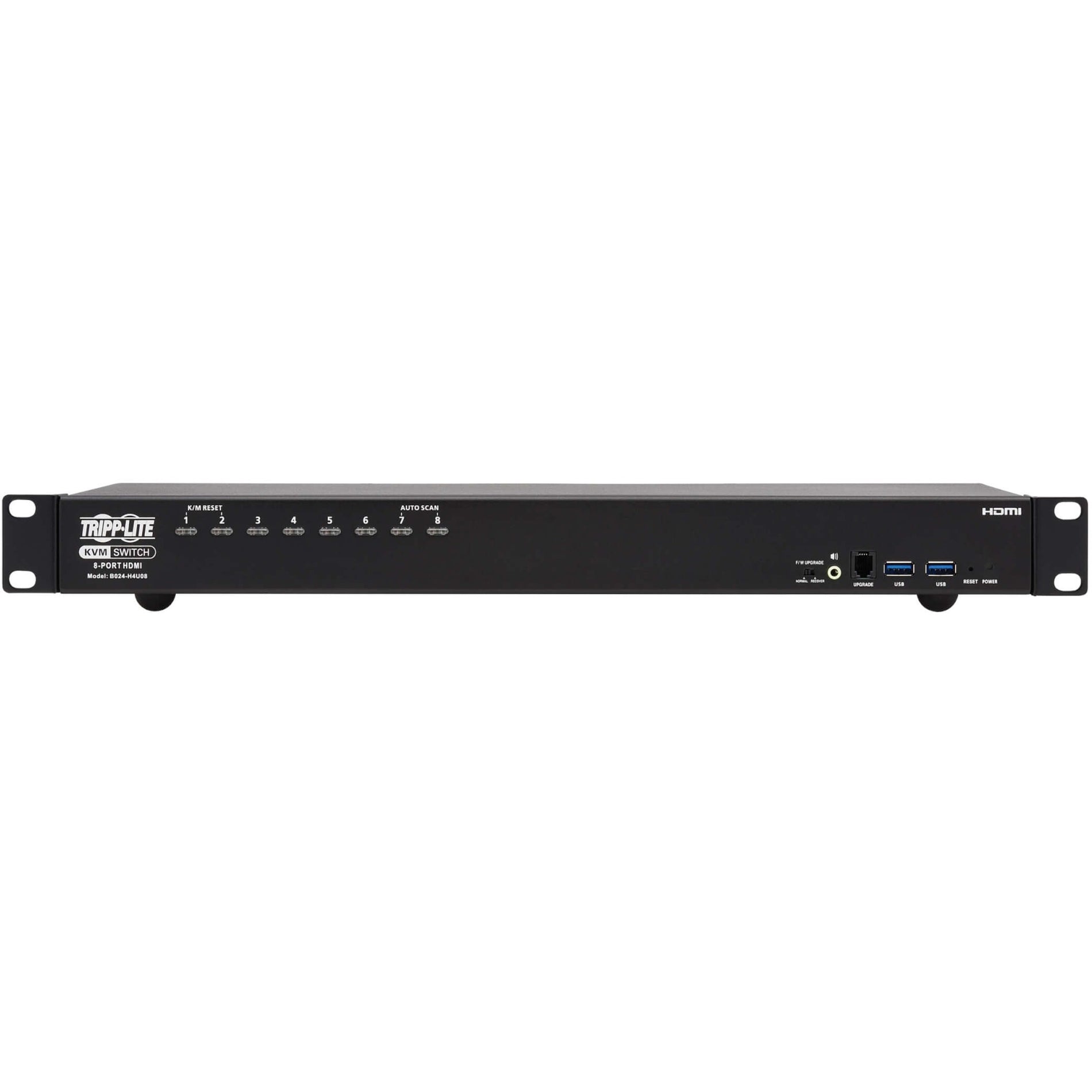 Tripp Lite B024-H4U08 8-Port HDMI/USB KVM Switch, 1U, 4K Resolution, TAA Compliant