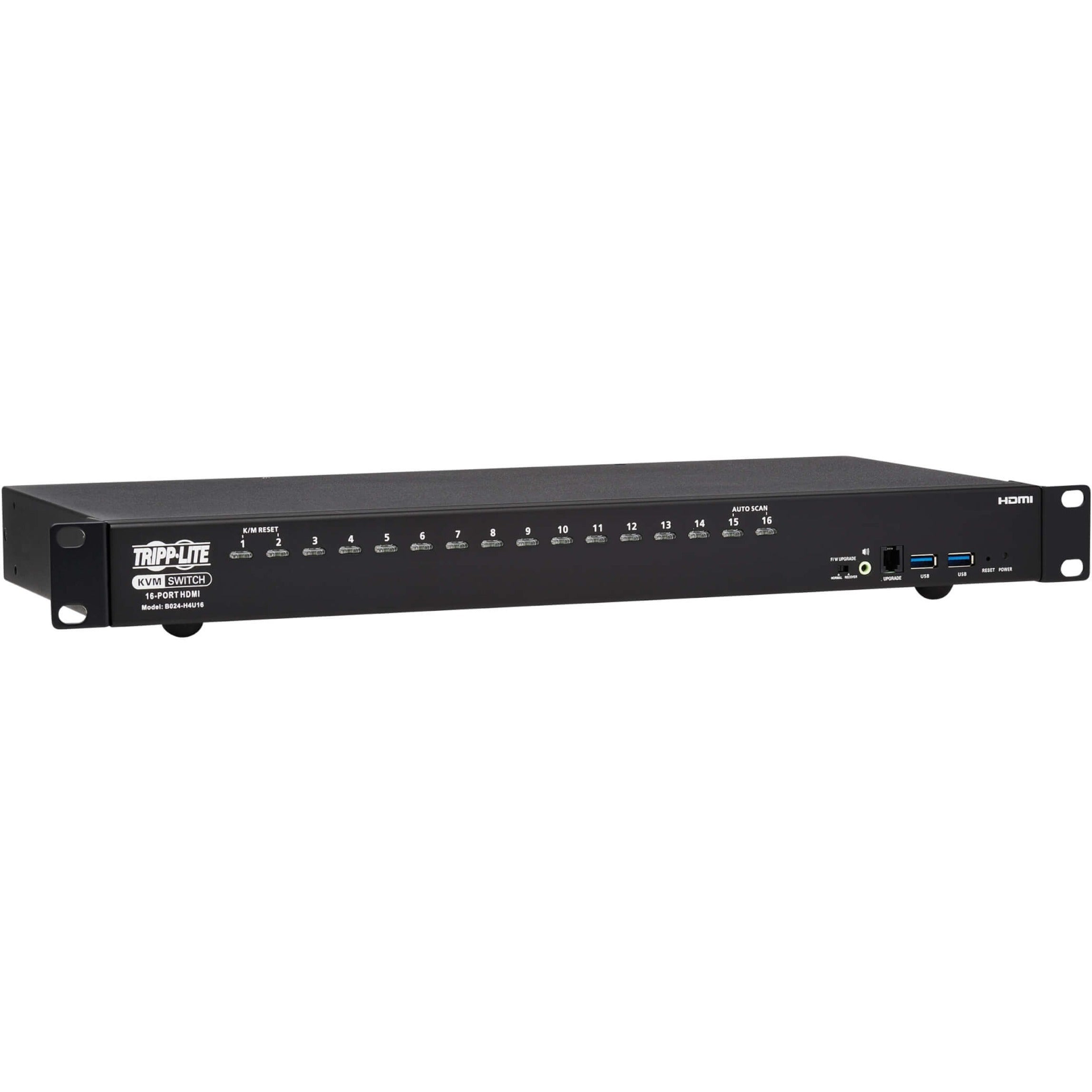 Tripp Lite B024-H4U16 16-Port HDMI/USB KVM Switch, 1U, 4K Resolution, TAA Compliant