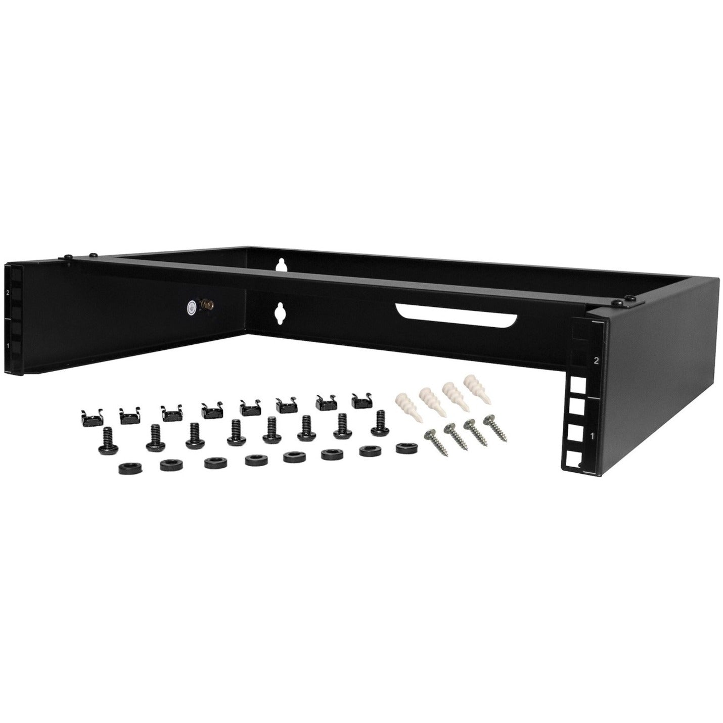 StarTech.com RACK-2U-14-BRACKET Wall-Mount Rack, 2U Rack Mount Bracket ...