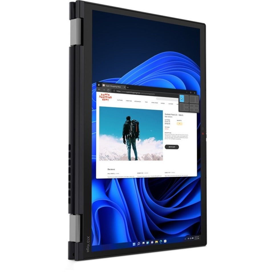 Lenovo 21AW002MUS ThinkPad X13 Yoga Gen 3 2 in 1 Notebook, 13.3" Touch, i5-1235U, 16GB RAM, 256GB SSD, Windows 11