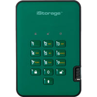 iStorage diskAshur2 16 TB Portable Rugged Solid State Drive - 2.5" External - Green - TAA Compliant (IS-DA2-256-SSD-16000-GN) Main image