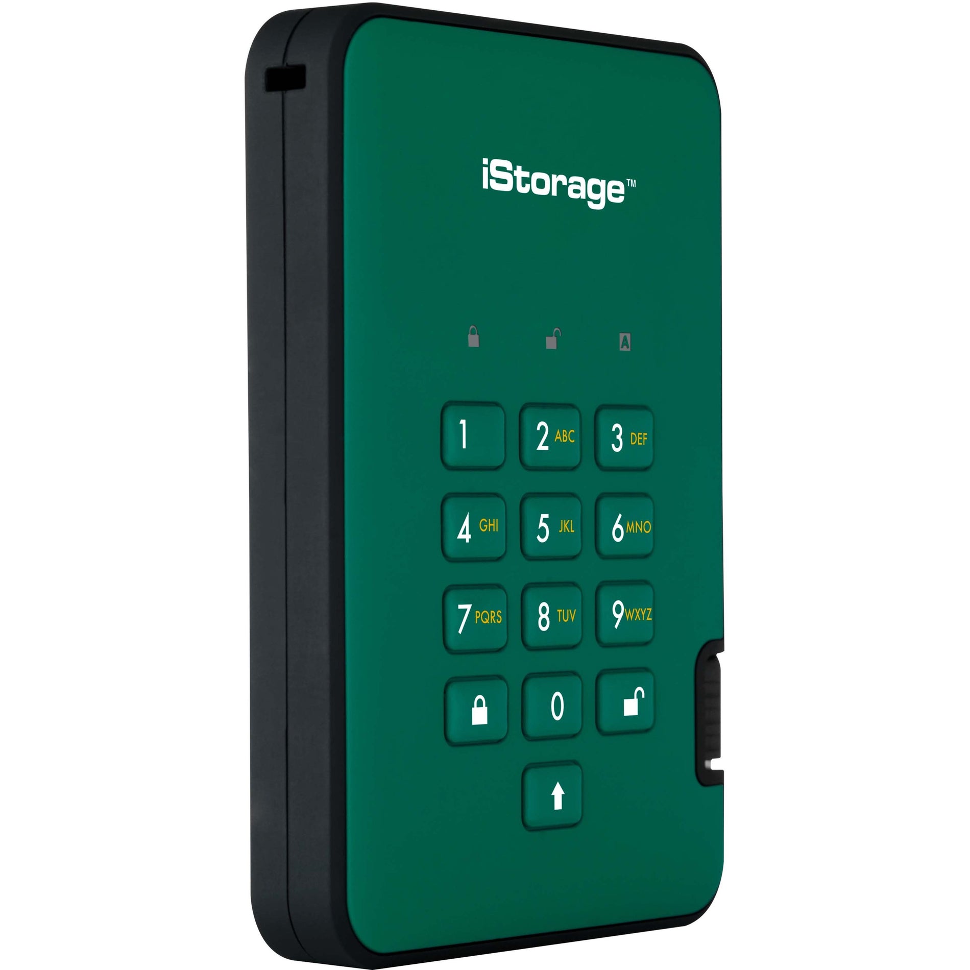 iStorage diskAshur2 16 TB Portable Rugged Solid State Drive - 2.5" External - Green - TAA Compliant (IS-DA2-256-SSD-16000-GN) Alternate-Image1 image