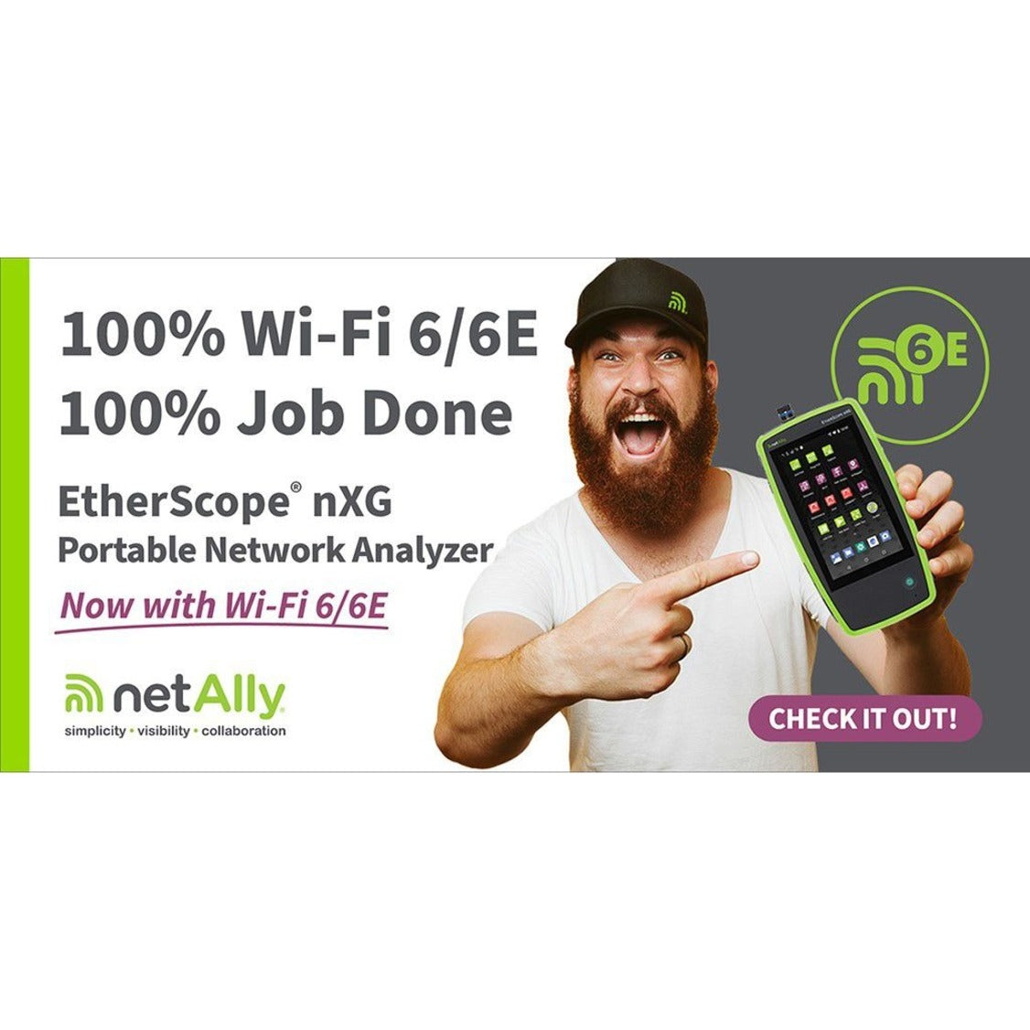 NetAlly EXG-300 EtherScope nXG Network Testing Device, Spectrum Analyzer, LAN Cable Testing, Network Troubleshoot
