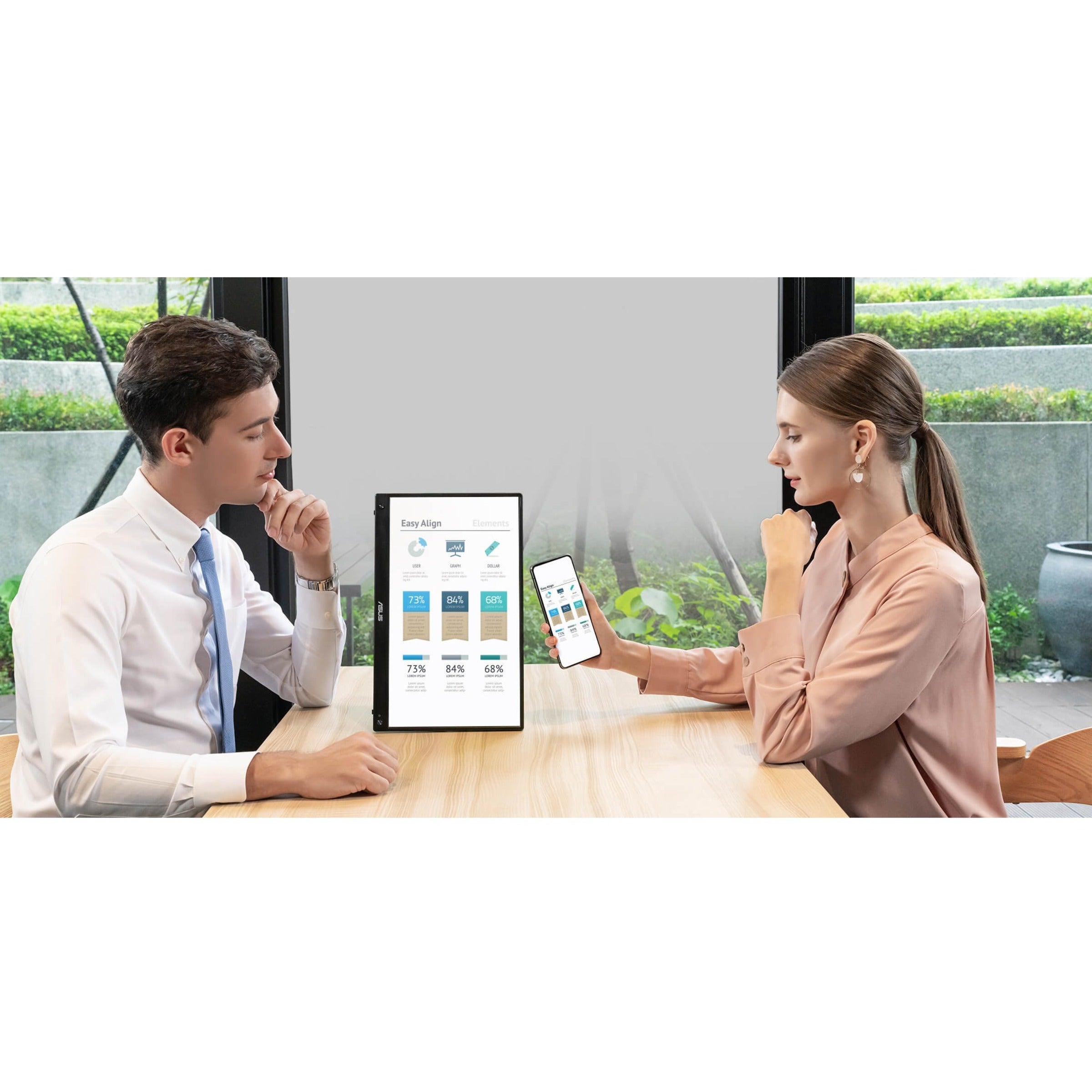 ASUS ZenScreen GO in meeting room setting with multiple users-alternate-image11