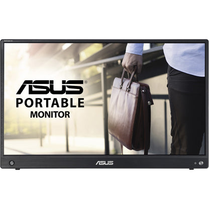 Front view of ASUS ZenScreen GO portable monitor displaying professional content-alternate-image2