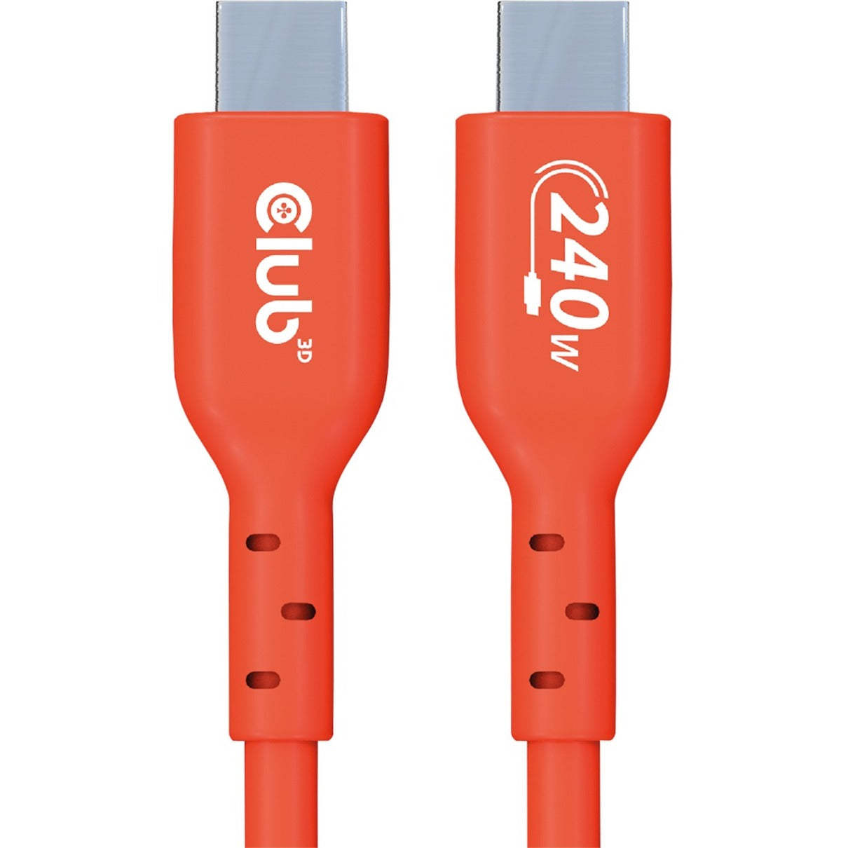 Club 3D CAC-1573 USB-C Data Transfer Cable, 6.56 ft, E-marker Chip, USB Power Delivery (USB PD), EMI Protection, Reversible