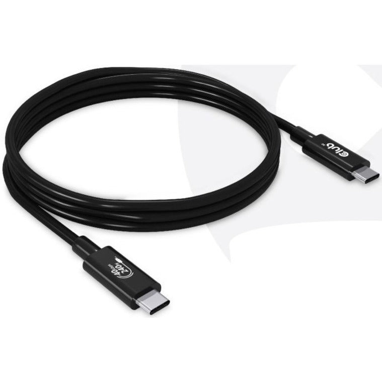 Club 3D CAC-1576 USB-C A/V/Power/Data Transfer Cable, USB Power Delivery, 40 Gbit/s Data Transfer Rate, 3.28 ft Length
