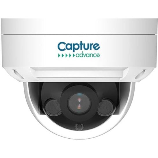 Front view of Capture Advance R2-8MPFXDOME security camera showing dome housing, 2.8mm lens, and dual IR sensors-alternate-image1
