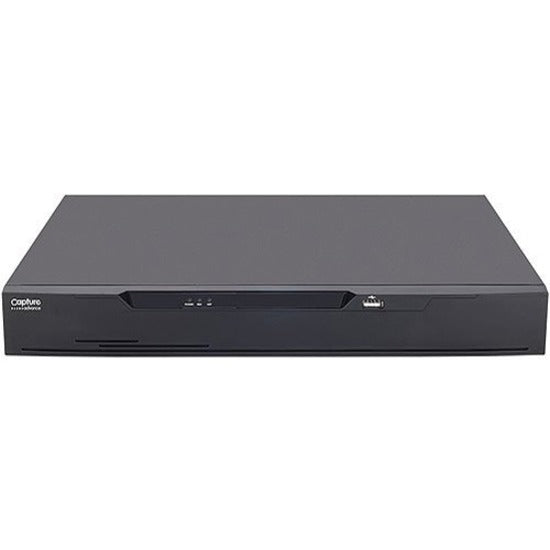 Front view of Capture Advance R2-HDDVR8C2T 8-channel HD DVR showing sleek black housing with LED indicators and front panel controls-alternate-image1