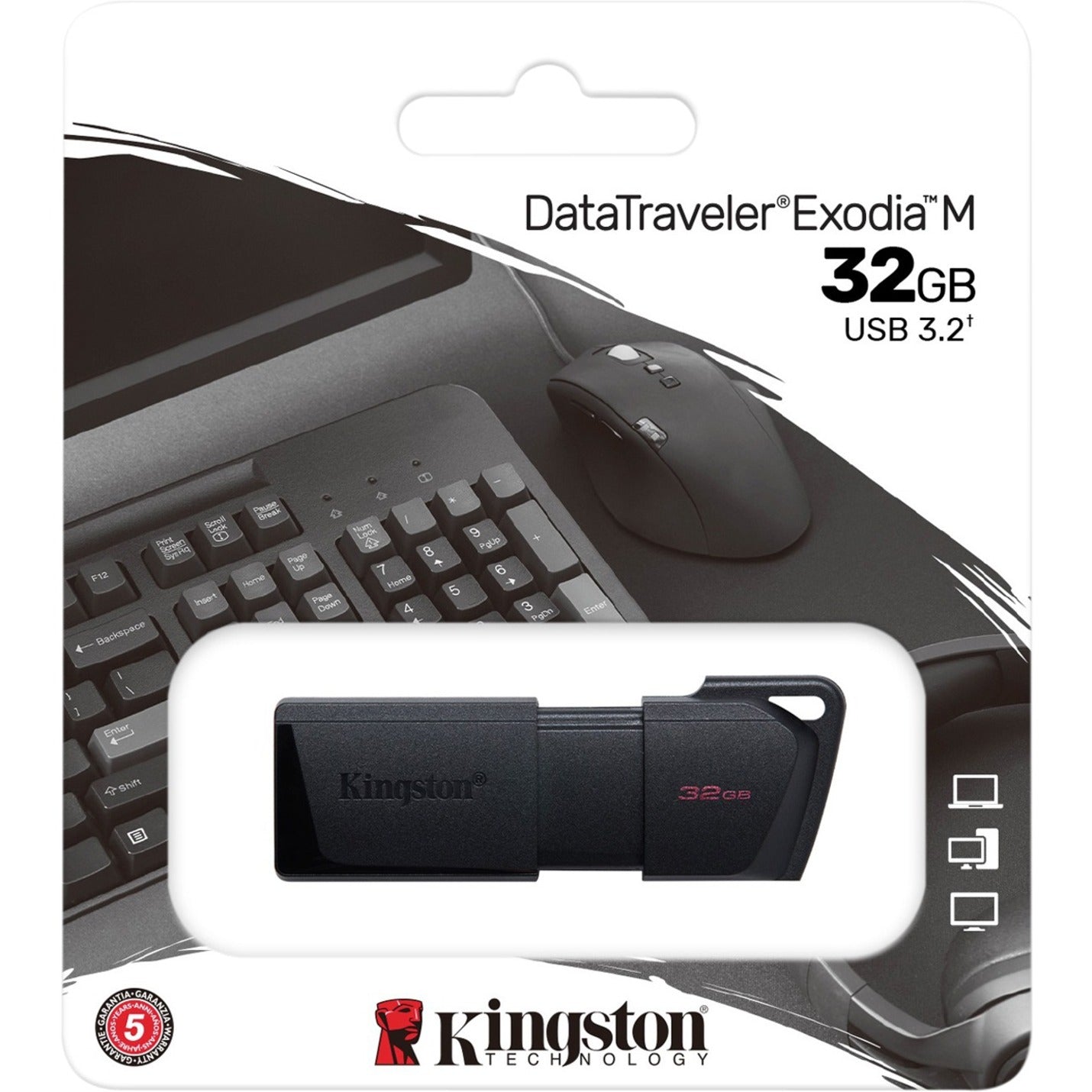 Kingston DTXM/32GB DataTraveler Exodia M USB Flash Drive, 32GB Storage, Sliding Cap, Lightweight