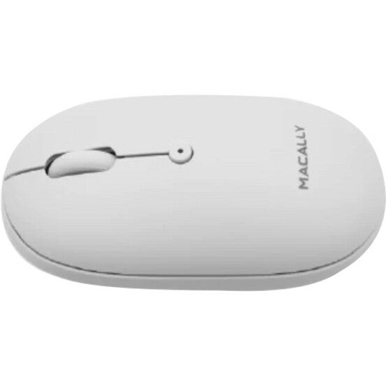 Macally BTTOPBAT Wiederaufladbare Bluetooth Optische Maus für Mac und PC Ergonomische Passform 1600 DPI Kabellos