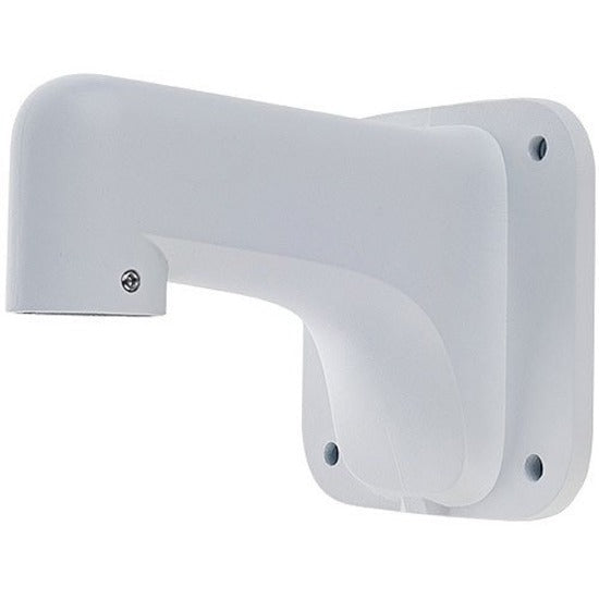 White L-shaped aluminum wall mount bracket with mounting holes and curved support arm-alternate-image1