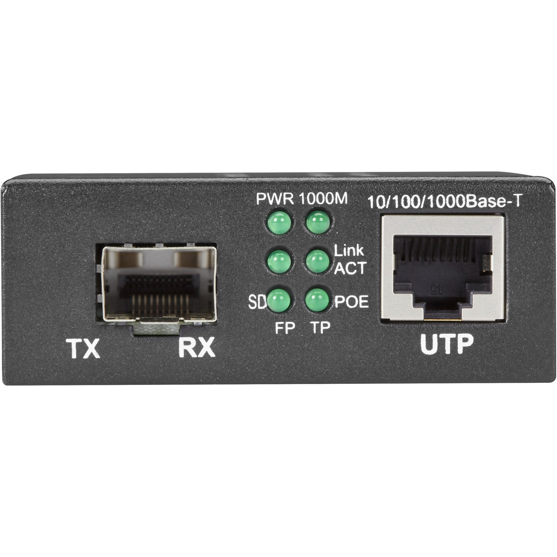 Black Box LGC215A-R2 Pure Networking Transceiver/Media Converter, 1-Port Gigabit Ethernet, Multi-mode/Single-mode Fiber Support