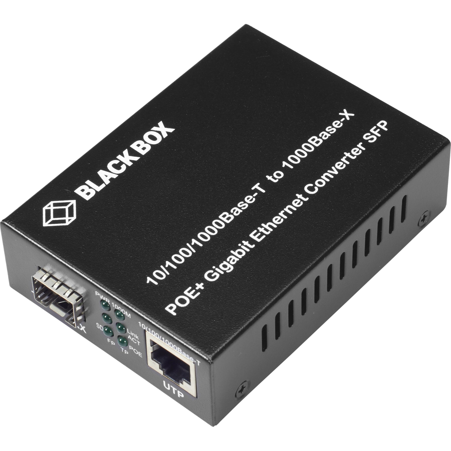 Black Box LGC215A-R2 Pure Networking Transceiver/Media Converter, 1-Port Gigabit Ethernet, Multi-mode/Single-mode Fiber Support