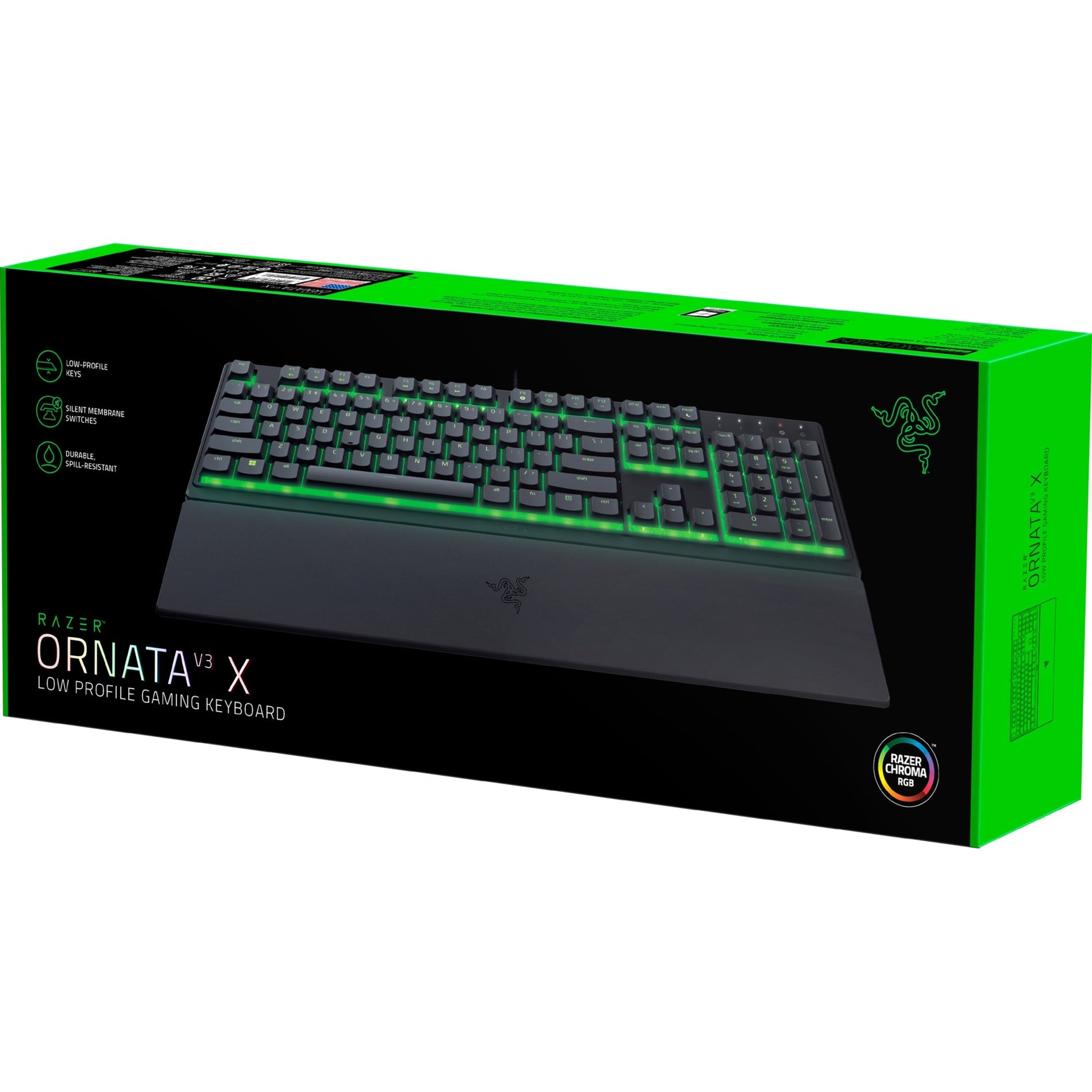 Razer RZ03-04470200-R3U1 Ornata V3 X Low-profile Gaming Keyboard RGB Backlight 2 Year Warranty
