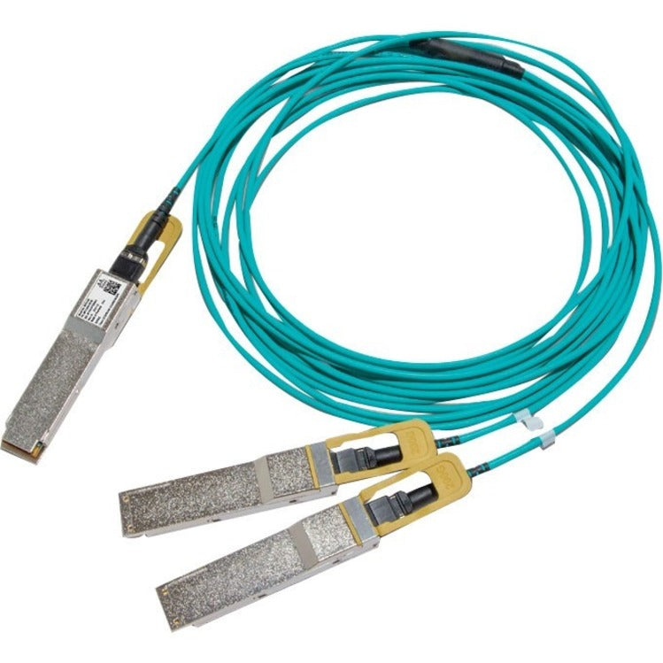 Mellanox MFS1S50-H010E LinkX AOC Splitter Cable IB HDR 200Gb/s to 2x100Gb/s 10m, Active Fiber Optic LSZH Jacket, Aqua Color