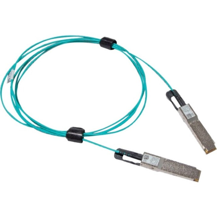NVIDIA MFS1S00-V050E Active Fiber Cable, 200GbE, 200Gb/s, QSFP56, 50m, LSZH, Black Pulltab