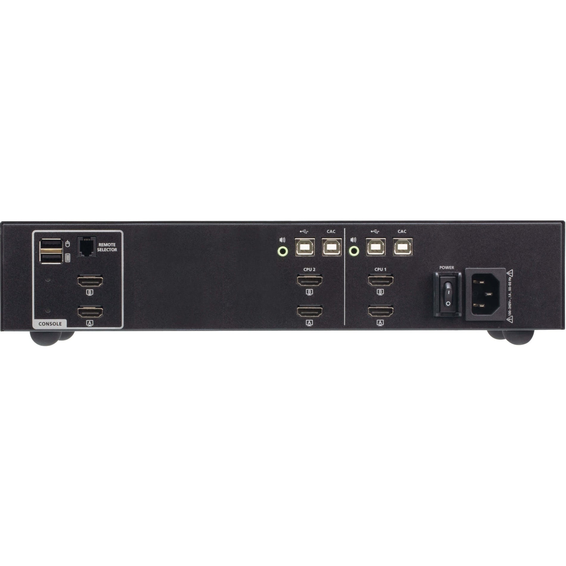 ATEN CS1142H4C 2-Port USB HDMI Dual Display Secure KVM Switch with CAC (PSD PP v4.0 Compliant), 3840 x 2160 Resolution, 3 Year Warranty