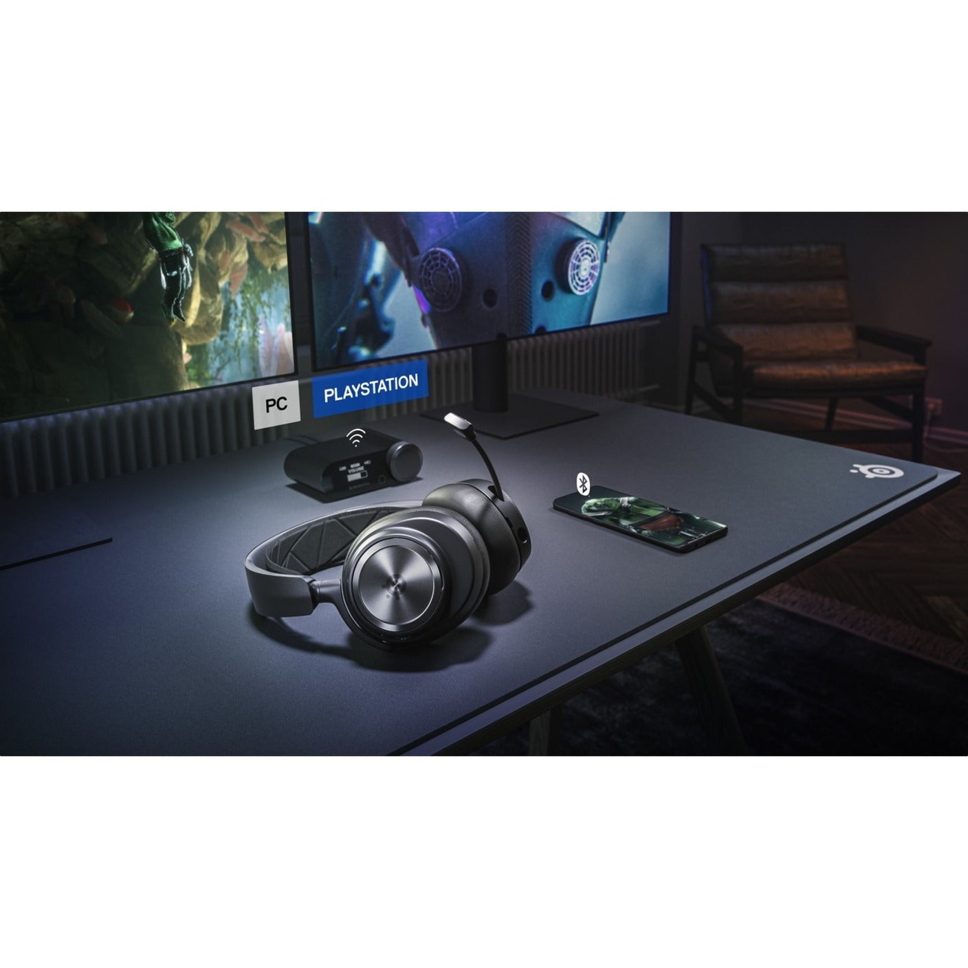 SteelSeries 61528 Arctis Nova Pro Gaming Headset, Stereo Sound, Noise Cancelling Microphone