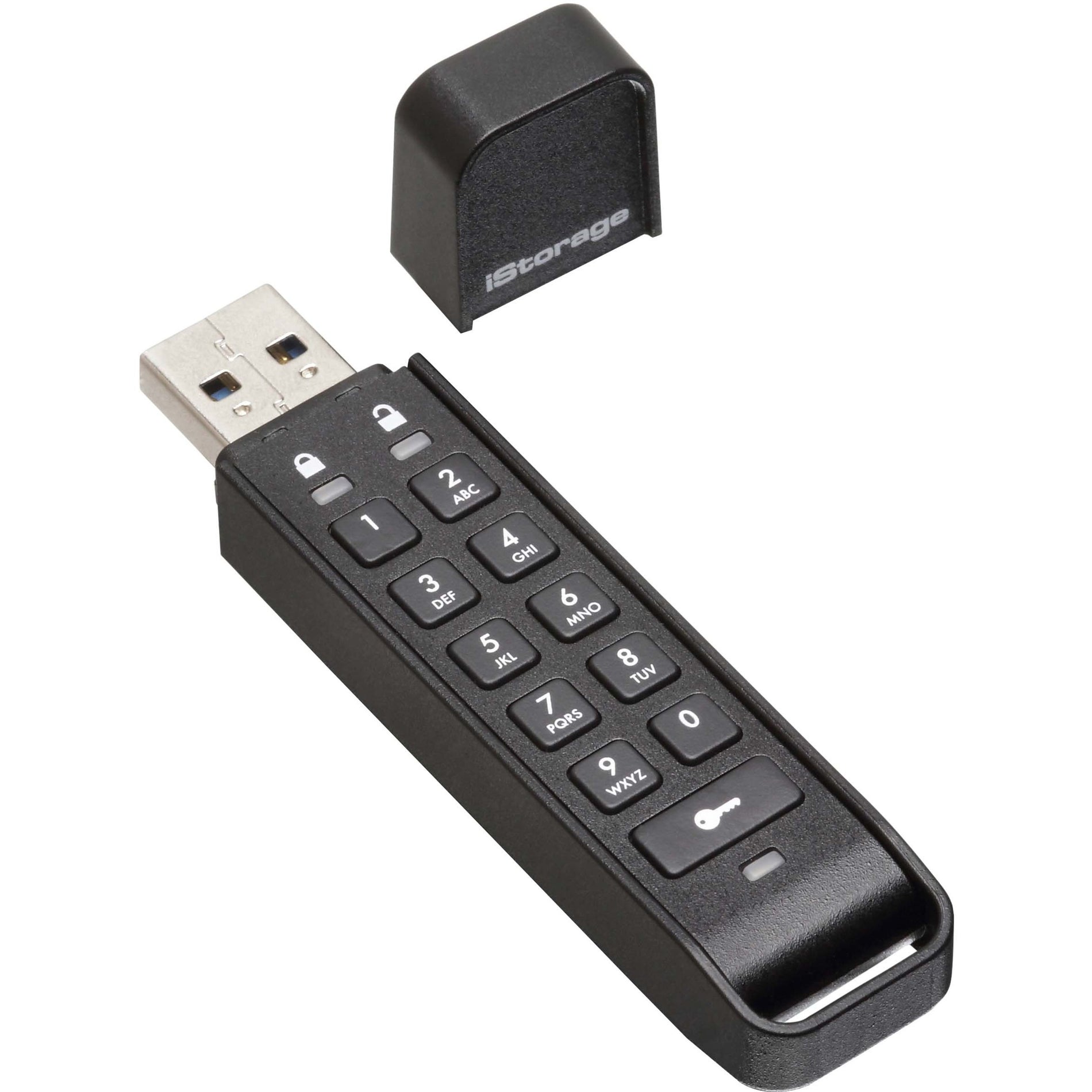 iStorage IS-FL-DAP3-B-64 Flash Drive, 64GB, USB 3.2 (Gen 1) Type A, 256-bit AES Encryption