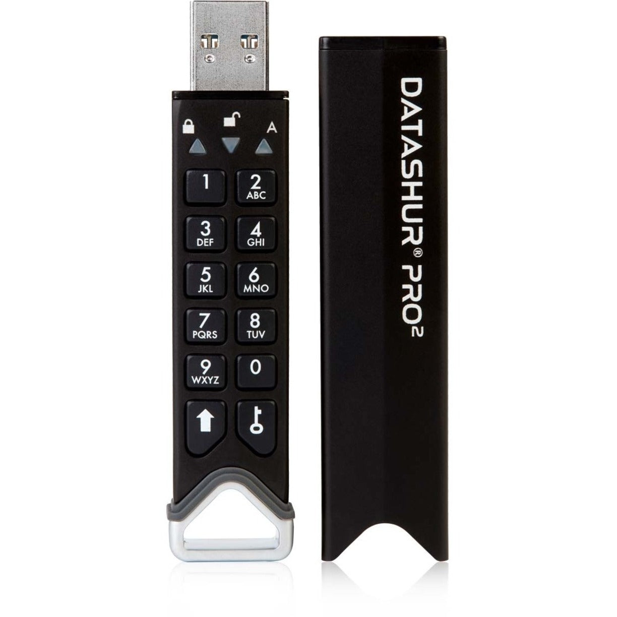 iStorage IS-FL-DP2-256-128 datAshur PRO² 128GB USB 3.2 (Gen 1) Type A Flash Drive, Wear Resistant, Key Ring, Password Protection, Water Resistant, Dust Resistant, Hardware Encryption