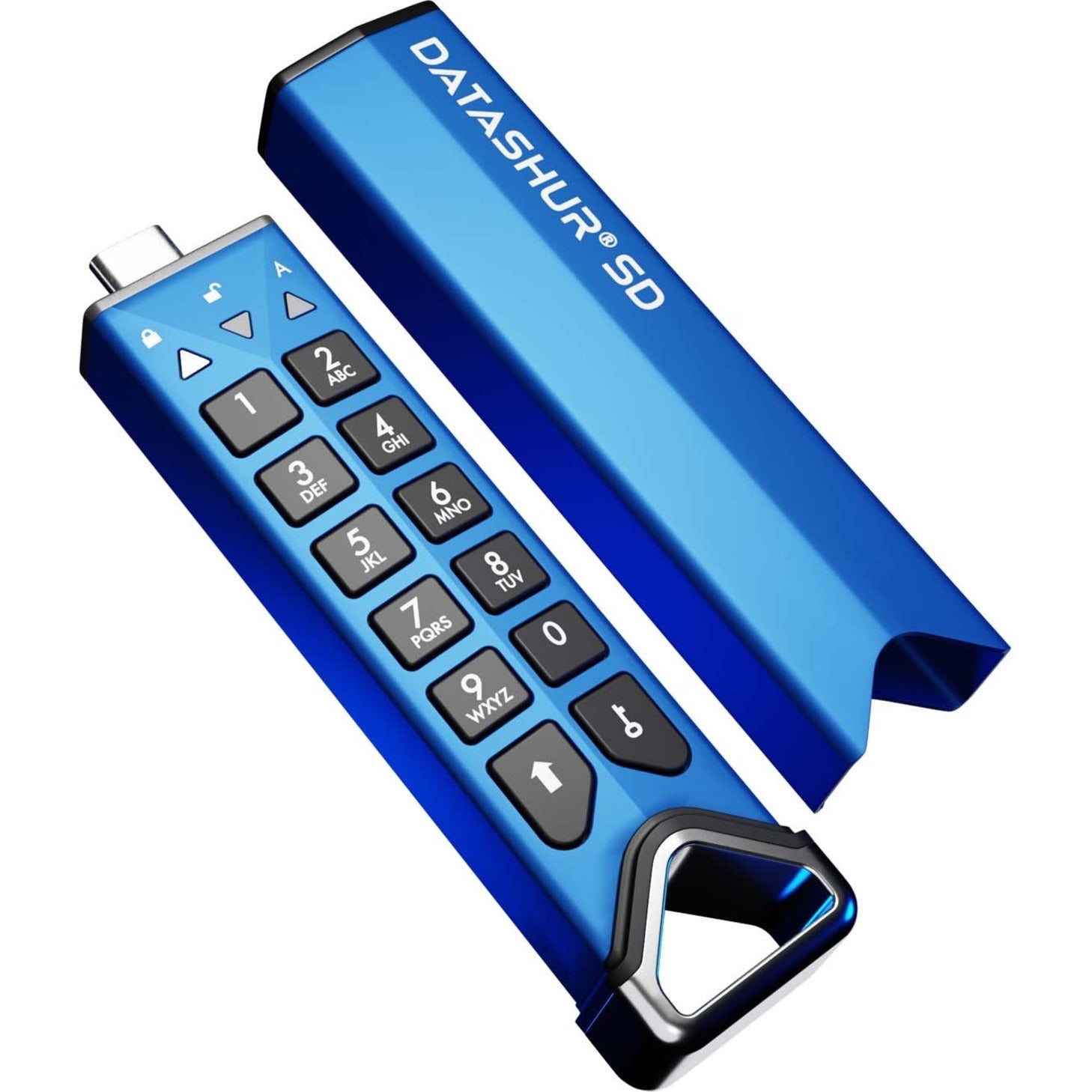 iStorage IS-FL-DSD-256-SP datAshur SD USB 3.2 (Gen 1) Type C Flash Drive/Flash Card Reader, 3-Year Warranty, Rechargeable Battery