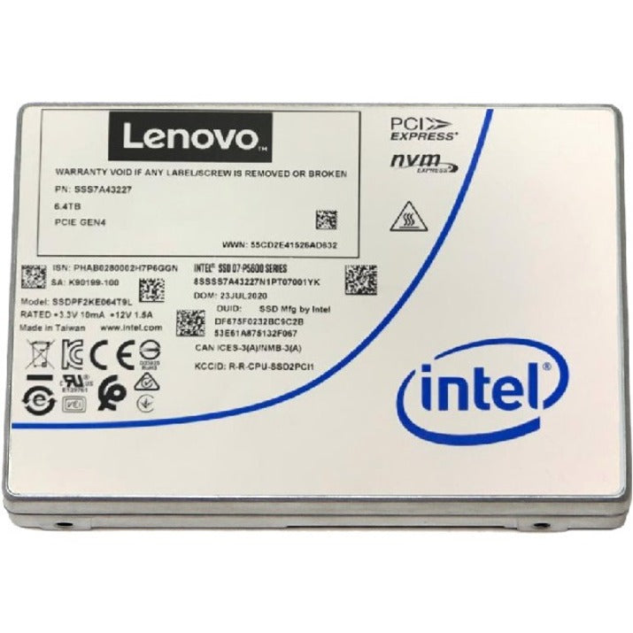 Lenovo THINKSYSTEM 2.5 U.2 P5620 3.2TB MIXED USE NVME PCIE 4.0 X4 HS SSD (4XB7A17130)