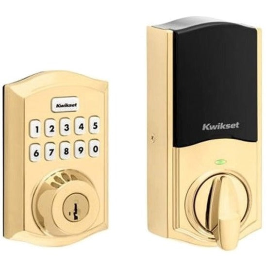 Kwikset 98930-003 Home Connect 620 Contemporary Keypad Connected Smart Lock with Z-Wave Technology, Brass