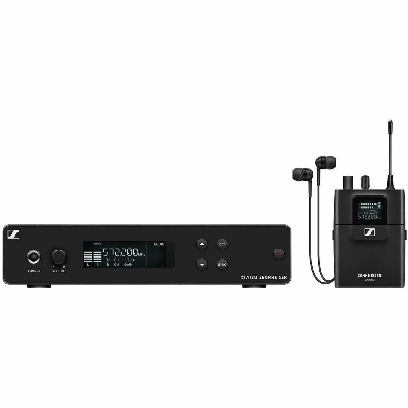 Sennheiser 509146 Wireless Microphone System, XSW IEM EK Stereo Receiver, XSW IEM SR Stereo Transmitter, IE 4 In-ear Headphones