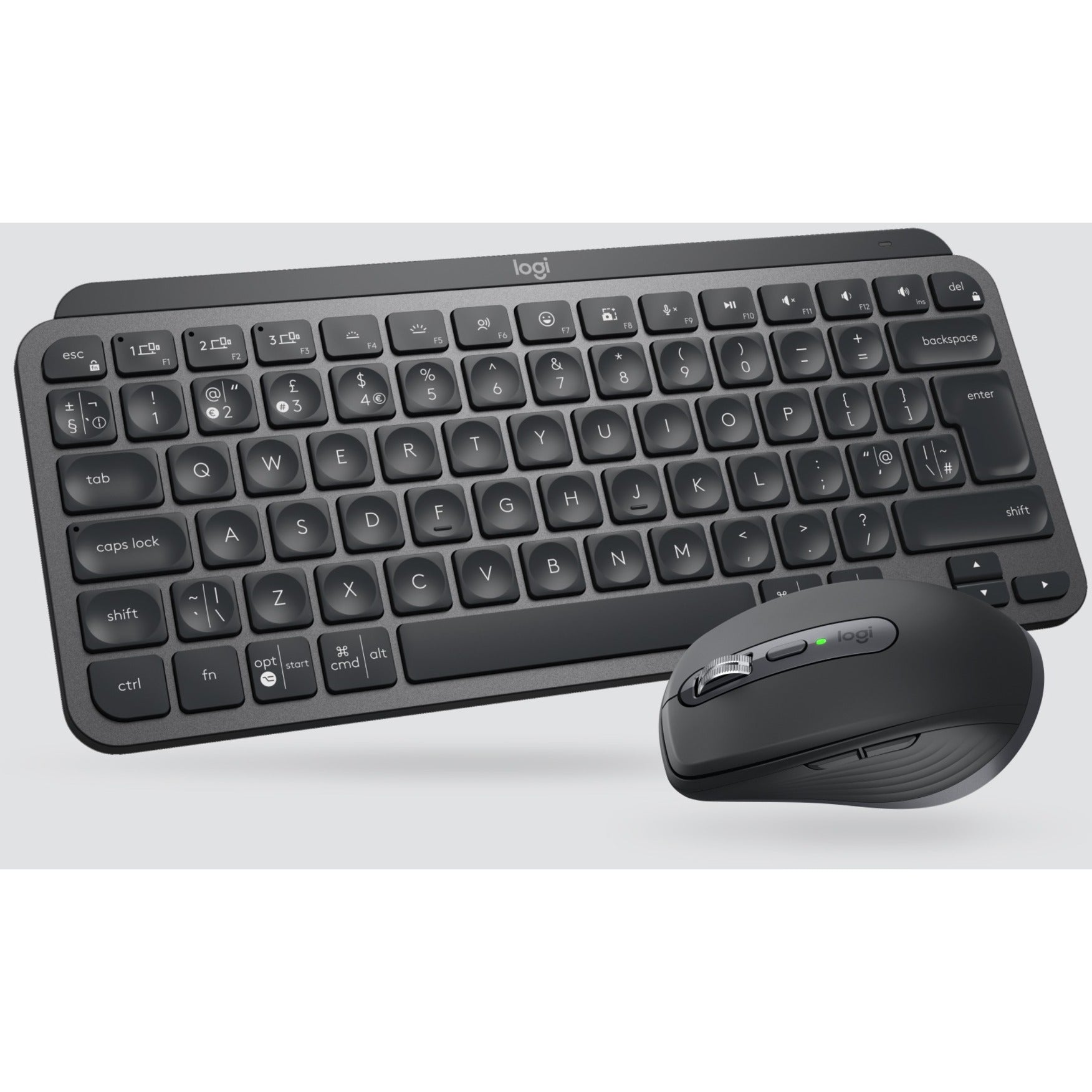 Logitech 920-011048 MX Keys Mini Combo for Business Wireless Mouse and Keyboard Combo, Backlit, Rechargeable Battery, Graphite