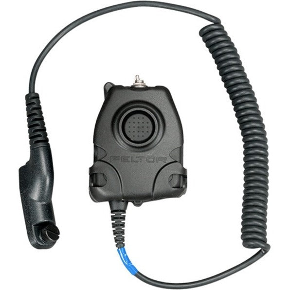 Peltor FL5063-02 Push-To-Talk (PTT) Adapter, Motorola Turbo, NATO Wiring, Black
