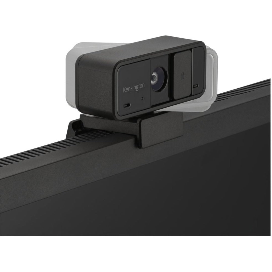 Kensington K80250WW W1050 1080p Fixed Focus Wide Angle Webcam, 2MP, 30fps, USB Type A, Black