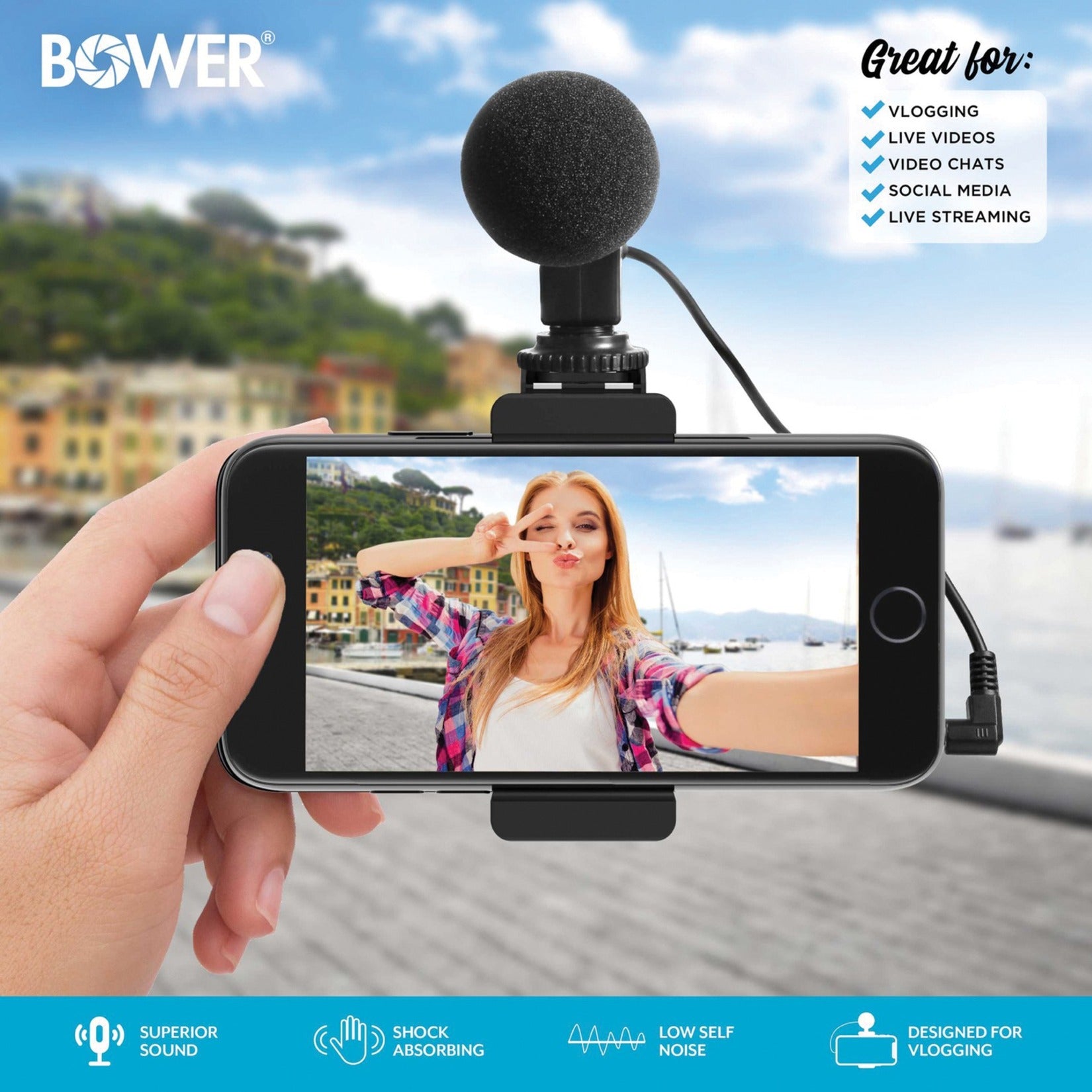 Bower WA-HDMIC Microphone, Wired Black