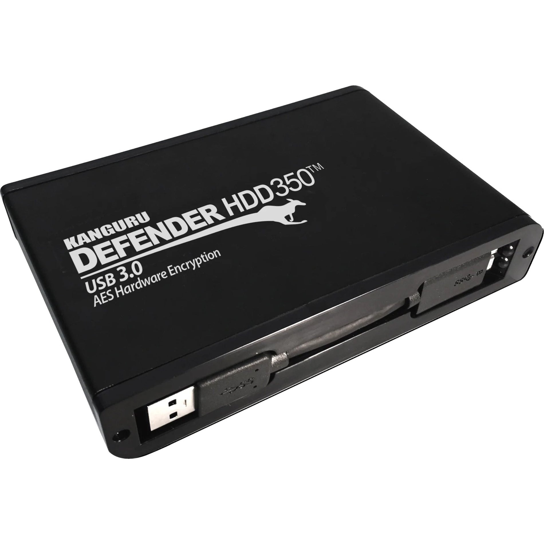Kanguru KDH3B-350F-1T Defender HDD350 Hard Drive, 1TB, USB 3.2 (Gen 1), 256-bit Encryption