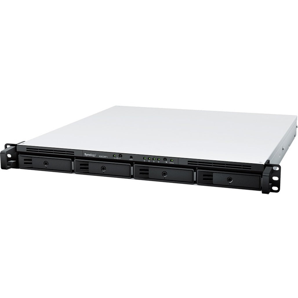 Synology RS822RP++ RackStation SAN/NAS Storage System, Quad-core Ryzen V1500B, 2GB DDR4, 4-Bay, 1U Rack-mountable
