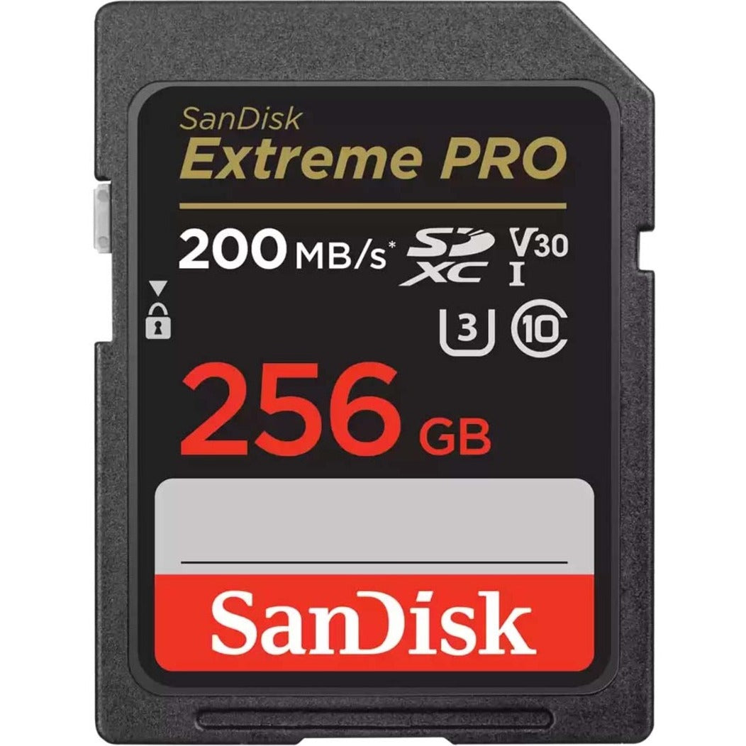 SanDisk SDSDXXD-256G-ANCIN Extreme PRO 256GB SDXC Card, V30 Video Speed Class, 200 MB/s Read Speed, 140 MB/s Write Speed