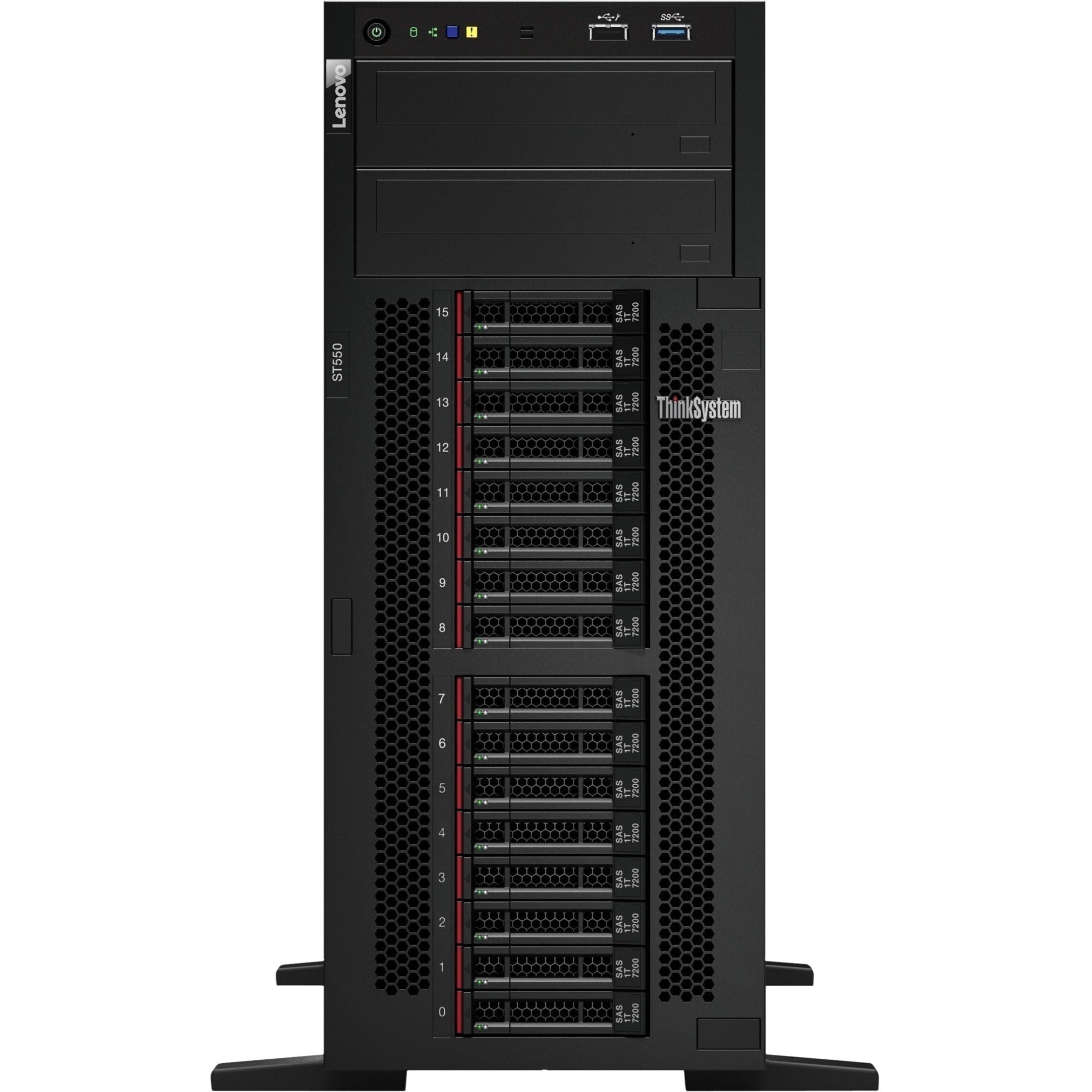 Lenovo ThinkSystem ST550 Server - Hexadeca-core, 32GB RAM, 768GB Memory, RAID Supported [Discontinued]