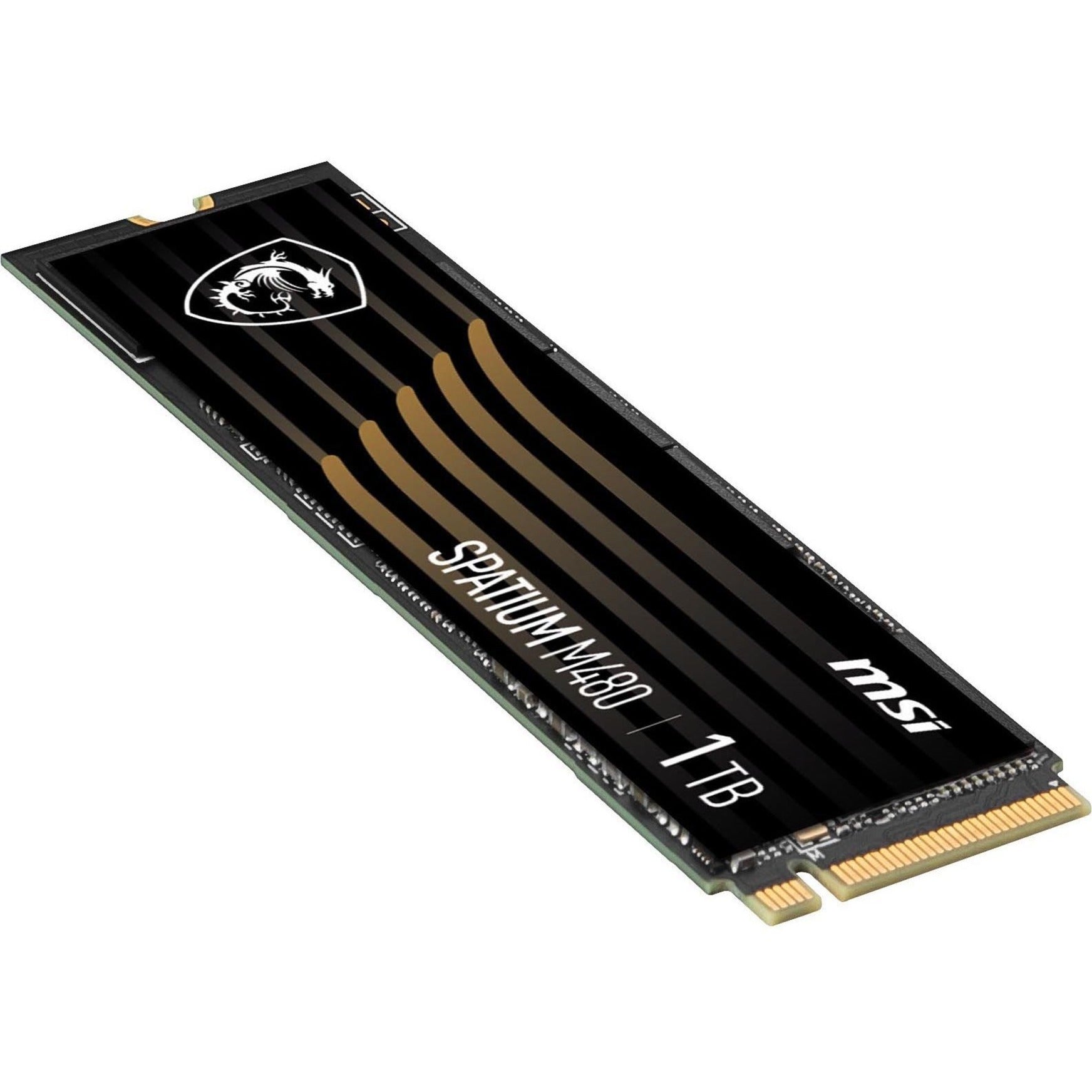 MSI SM480N1TBP SPATIUM M480 1 TB Solid State Drive, High-Speed PCIe NVMe 4.0 x4, 5-Year Warranty