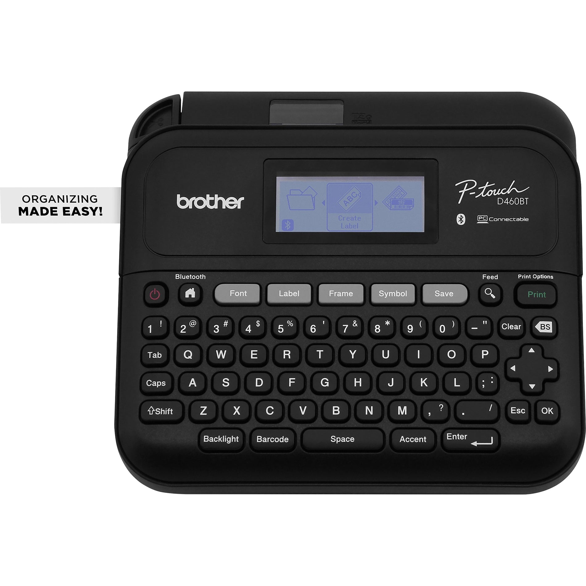 Brother PTD460BT P-Touch PT-D460BT Label Printer Gray, QWERTY, Barcode Printing, Auto Power Off