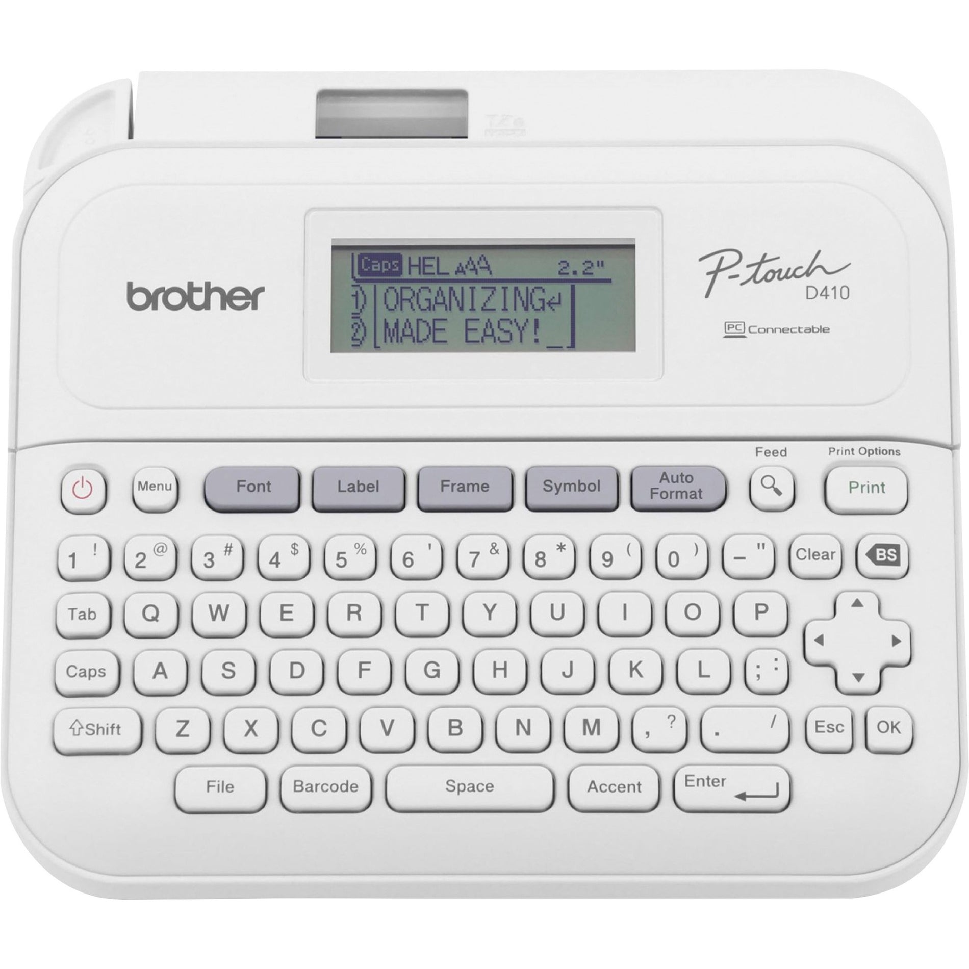 Brother PTD410 P-touch PT-D410 Home/Office Label Maker, Advanced Connected, 2 Year Warranty