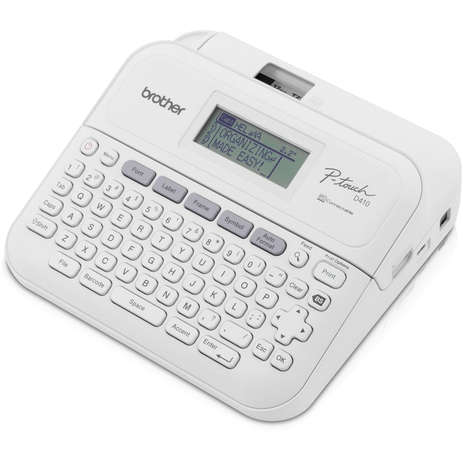 Brother PTD410 P-touch PT-D410 Home/Office Label Maker, Advanced Connected, 2 Year Warranty