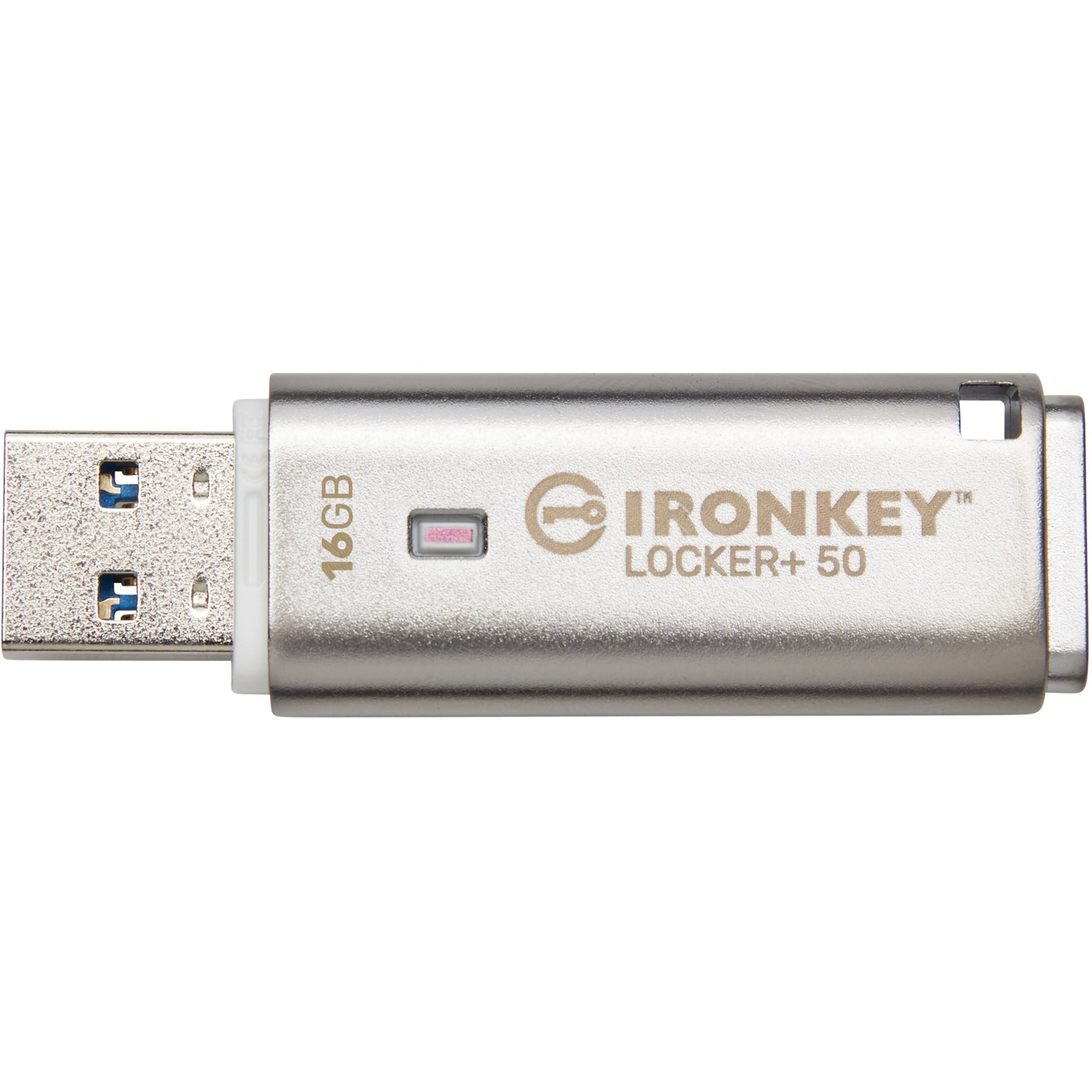 IronKey IKLP50/16GB Locker+ 50 USB Flash Drive, 16GB, Hardware Encryption, Password Protection