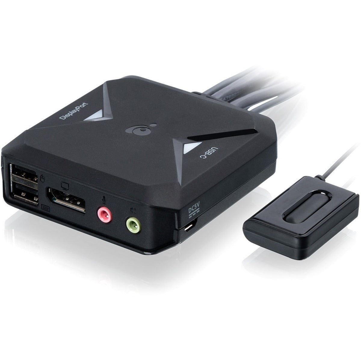 IOGEAR GCS82DPC 2-port 4K KVM Switch with DisplayPort, USB-C and Audio, Easy to Install and Operate