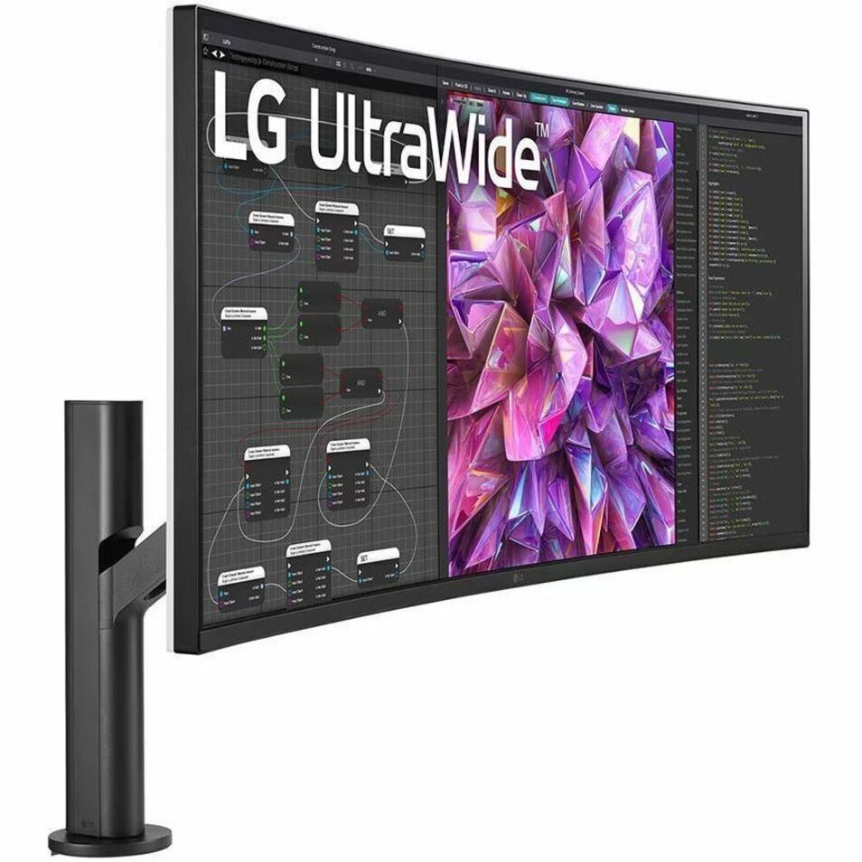 LG 38BQ88C-W 38 WQXGA Curved Screen LCD Monitor - 21:9, HDR10, ErgoStand, HDMI, USB Type-C, DisplayPort