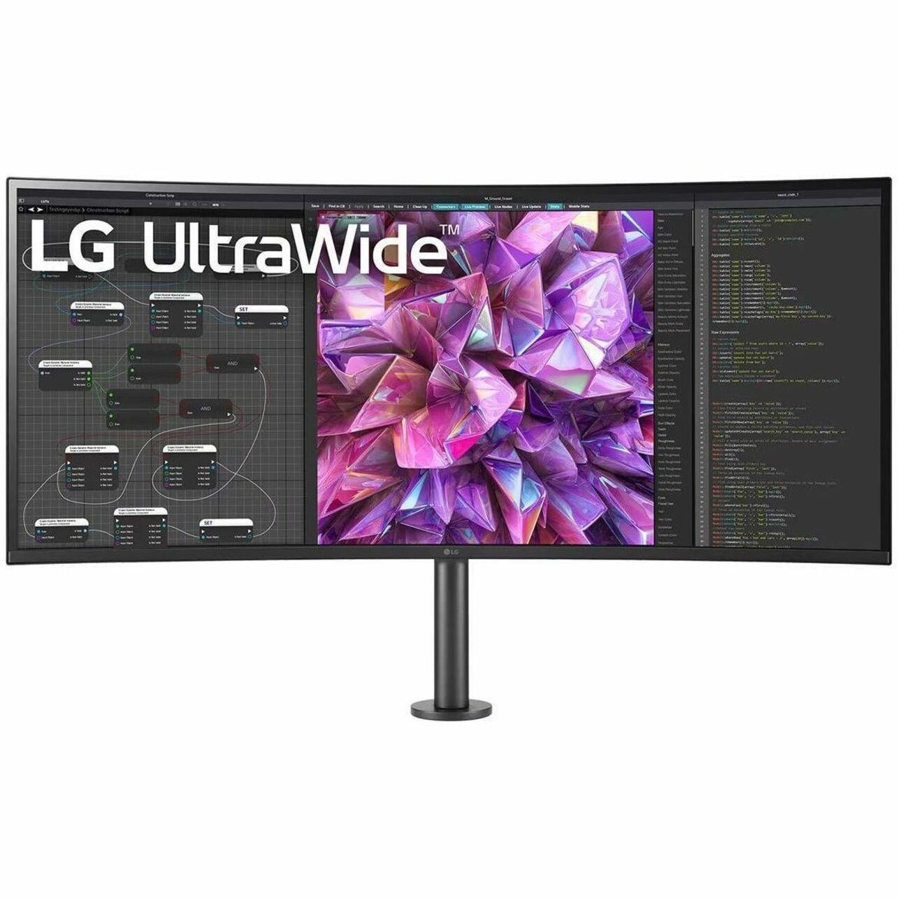 LG 38BQ88C-W 38" WQXGA Curved Screen LCD Monitor - 21:9, HDR10, ErgoStand, HDMI, USB Type-C, DisplayPort