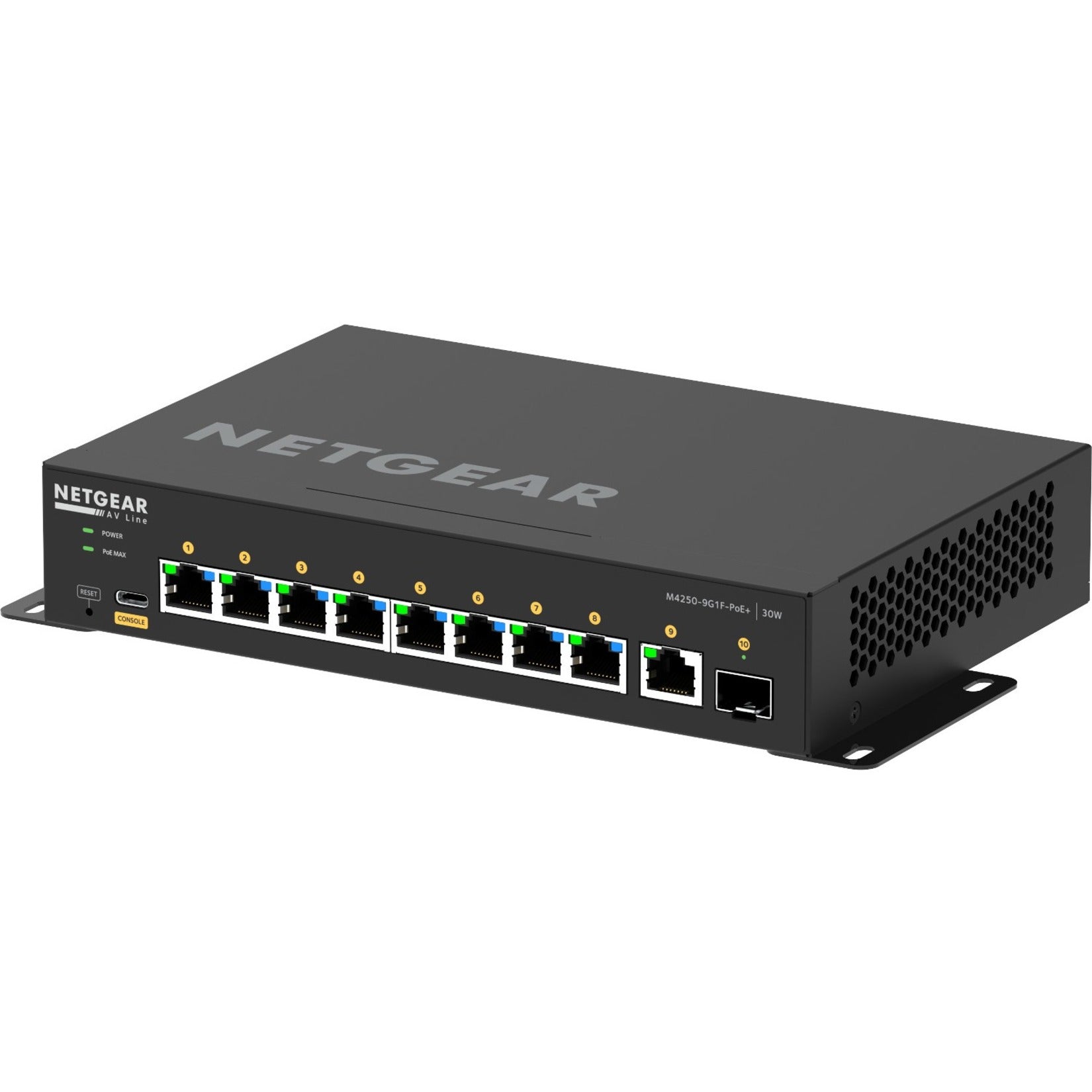 Netgear GSM4210PD-100NAS AV Line M4250 Ethernet Switch, 8-Port Gigabit PoE+ with 110W Budget