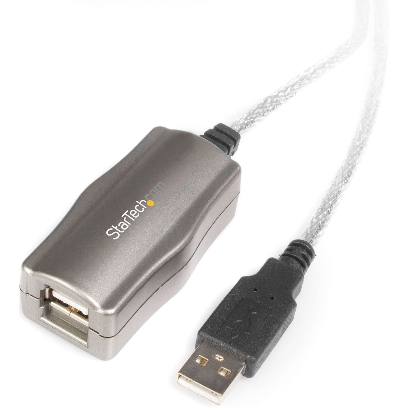 StarTech.com USB2FAAEXT15 15 ft USB 2.0 Active Extension Cable - M/F, Extend USB Connections up to 80ft, Plug & Play, No External Power Required