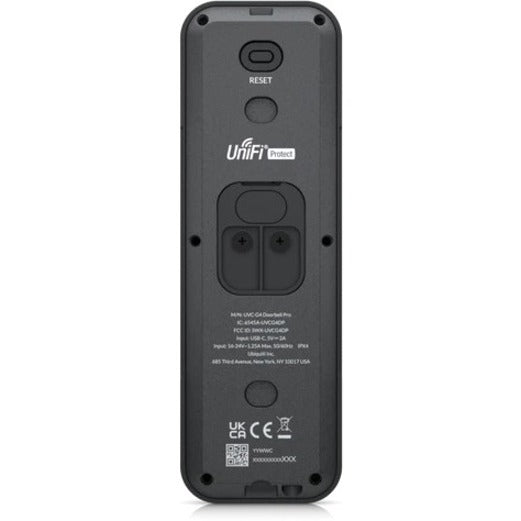 Ubiquiti UVC-G4Doorbell Pro-US G4 Doorbell Professional, Video Doorbell with Chime, 1600 x 1200 Camera Resolution, Wireless LAN