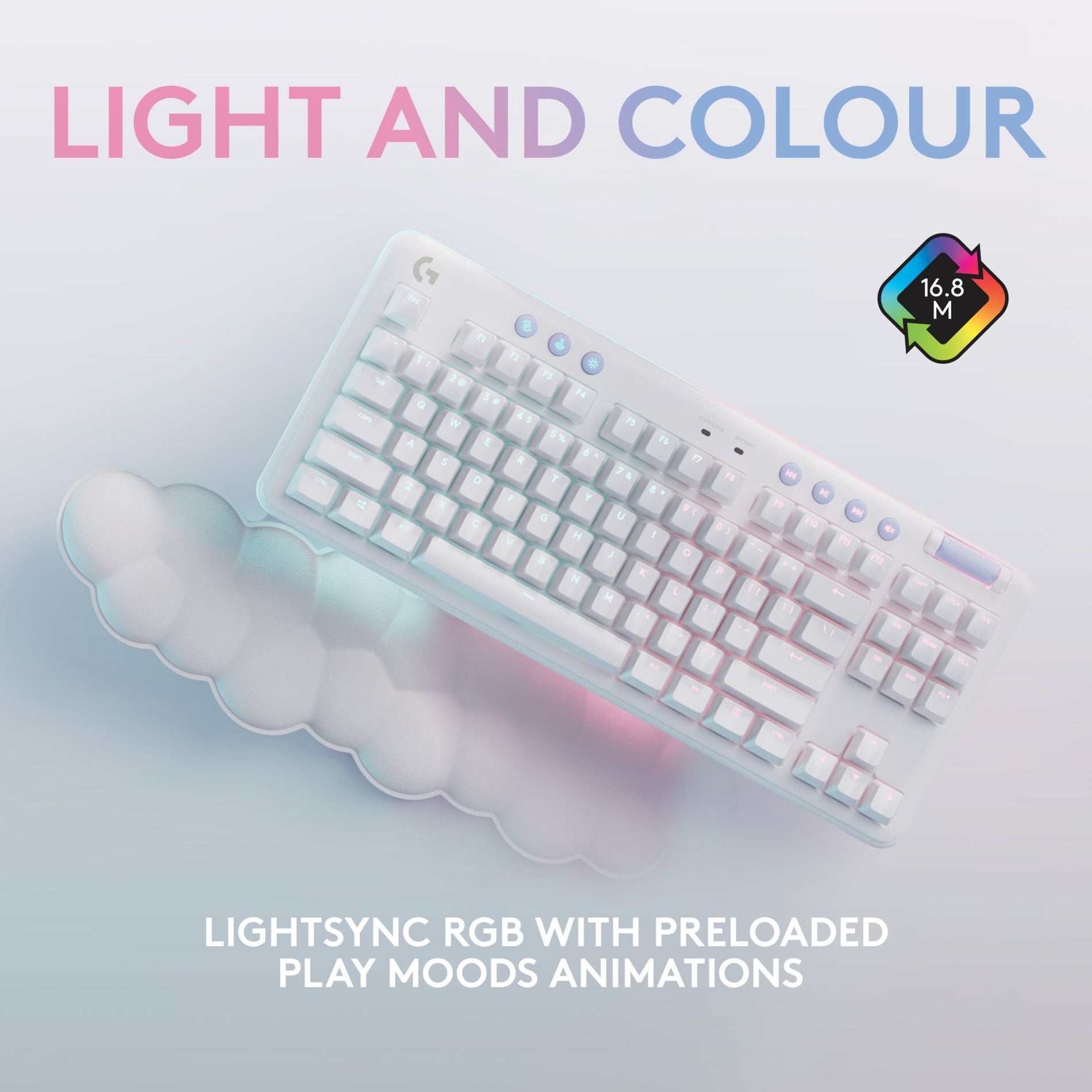 Logitech 920-010684 G715 Gaming Keyboard, RGB LED Backlight, Mechanical Keys, Wireless Bluetooth